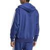 image:imageadidas Mens Essentials 3stripes Fleece Fullzip Hooded Track TopDark BlueWhite