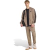 image:imageadidas Mens Essentials 3stripes Fleece Fullzip Hooded Track TopKhakiBlack