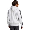 image:imageadidas Mens Essentials 3stripes Fleece Fullzip Hooded Track TopLight Grey HeatherBlack