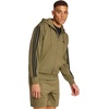 image:imageadidas Mens Essentials 3stripes Fleece Fullzip Hooded Track TopOlive StrataBlack