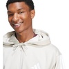 image:imageadidas Mens Essentials 3stripes Fleece Fullzip Hooded Track TopWonder AluminaWhite