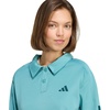 image:imageadidas Womens Iconic 3stripes Snap Track TopPowder TealAurora Ivy