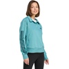 image:imageadidas Womens Iconic 3stripes Snap Track TopPowder TealAurora Ivy