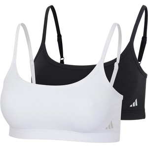 image:imageadidas Womens Active Modal Comfort Scoop BraletteBlackWhite