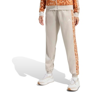 image:imageadidas Womens Tricot 3Stripes Leopard Printed Track PantsWonder AluminaMulticolor