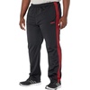 image:imageadidas Mens Essentials Fleece Open Hem 3Stripes PantsBlackScarlet2019