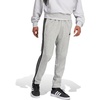 image:imageadidas Mens Essentials Fleece Open Hem 3Stripes PantsMedium Grey HeatherBlack