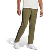 image:imageadidas Mens Essentials Fleece Open Hem 3Stripes PantsOlive StrataBlack