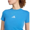 image:imageadidas Womens Essentials 3Stripes Slim Baby TShirtRay BlueWhite