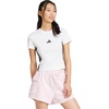image:imageadidas Womens Essentials 3Stripes Slim Baby TShirtWhiteBlack