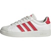 White/Semi Lucid Red/Silver Metallic