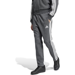 image:imageadidas Mens Essentials Fleece Open Hem 3Stripes PantsDark Grey HeatherWhite
