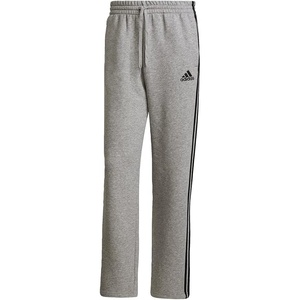 image:imageadidas Mens Essentials Fleece Open Hem 3Stripes PantsMedium Grey Heather