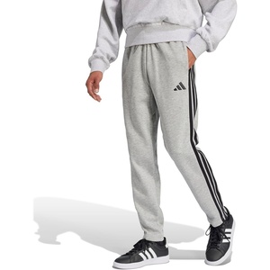 image:imageadidas Mens Essentials Fleece Open Hem 3Stripes PantsMedium Grey HeatherBlack