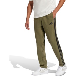 image:imageadidas Mens Essentials Fleece Open Hem 3Stripes PantsOlive StrataBlack