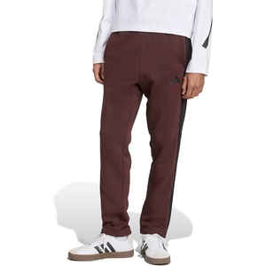 image:imageadidas Mens Essentials Fleece Open Hem 3Stripes PantsShadow BrownBlack