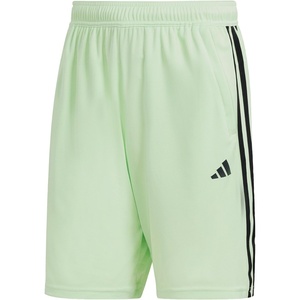 image:imageadidas Mens Train Essentials Piqu 3Stripes ShortsSemi Green SparkWhiteBlack