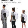 image:imageadidas Amplifier School Backpack 27LWhiteBlackBungee