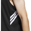 image:imageadidas Mens 3Stripes Tank Casual  BlackBlackWhite