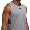 image:imageadidas Mens 3Stripes Tank Casual  BlackGrey Three  Black