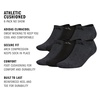 image:imageadidas Mens Athletic Cushioned No Show Socks 6 PairsBlackOnix Grey