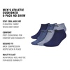 image:imageadidas Mens Athletic Cushioned No Show Socks 6 PairsDark BlueCollegiate NavyTech Indigo Blue