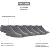 image:imageadidas Mens Athletic Cushioned No Show Socks 6 PairsHeather GreyBlack