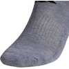 image:imageadidas Mens Athletic Cushioned No Show Socks 6 PairsHeather GreyBlack