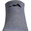 image:imageadidas Mens Athletic Cushioned No Show Socks 6 PairsHeather GreyBlack