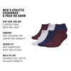 image:imageadidas Mens Athletic Cushioned No Show Socks 6 PairsMaroonCool Light HeatherDark Blue
