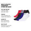 image:imageadidas Mens Athletic Cushioned No Show Socks 6 PairsPure Ruby RedBlackTeam Royal Blue