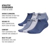 image:imageadidas Mens Athletic Cushioned No Show Socks 6 PairsTech Indigo BlueGreyUniversity Navy