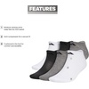 image:imageadidas Mens Athletic Cushioned No Show Socks 6 PairsWhiteAlumina BeigeCarbon Grey