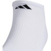 image:imageadidas Mens Athletic Cushioned No Show Socks 6 PairsWhiteBlackWhite