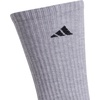 image:imageadidas Mens Cushioned Socks 3 PairsCool Light HeatherGreyBlack30Crew