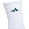 image:imageadidas Mens Cushioned Socks 3 PairsWhiteCollegiate GreenBlack40Crew