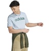 image:imageadidas Mens Essentials Single Jersey Linear Embroidered Logo TShirtWonder Blue