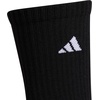 image:imageadidas Womens Cushioned Socks 3 PairsBlackNight GreyWhite30Crew