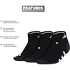 image:imageadidas Womens Cushioned Socks 3 PairsBlackNight GreyWhite30Low Cut