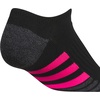 image:imageadidas Womens Cushioned Socks 3 PairsBlackOnix GreyShock Pink30No Show