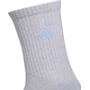 image:imageadidas Womens Cushioned Socks 3 PairsClear Onix GreyGlow BlueClear Pink40Crew