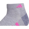 image:imageadidas Womens Cushioned Socks 3 PairsCool Light HeatherLucid Fuchsia PinkBlue Fusion30Low Cut