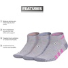 image:imageadidas Womens Cushioned Socks 3 PairsCool Light HeatherLucid Fuchsia PinkBlue Fusion30Low Cut