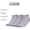 image:imageadidas Womens Cushioned Socks 3 PairsCool Light HeatherLucid Fuchsia PinkBlue Fusion30No Show