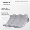 image:imageadidas Womens Cushioned Socks 3 PairsCool Light HeatherPowder YellowViolet Tone Purple30Low Cut