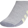 image:imageadidas Womens Cushioned Socks 3 PairsCool Light HeatherPowder YellowViolet Tone Purple30Low Cut