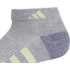 image:imageadidas Womens Cushioned Socks 3 PairsCool Light HeatherPowder YellowViolet Tone Purple30Low Cut