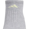 image:imageadidas Womens Cushioned Socks 3 PairsCool Light HeatherPowder YellowViolet Tone Purple30No Show