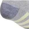 image:imageadidas Womens Cushioned Socks 3 PairsCool Light HeatherPowder YellowViolet Tone Purple30No Show