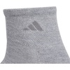 image:imageadidas Womens Cushioned Socks 3 PairsCool Light HeatherPowder YellowViolet Tone Purple30Quarter